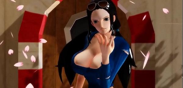  -MMD One Piece- Nico Robin twerking and dancing